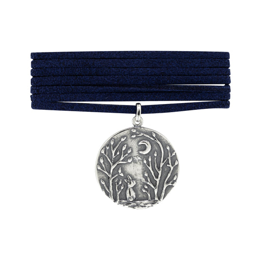 Dije conejito espejo de luna