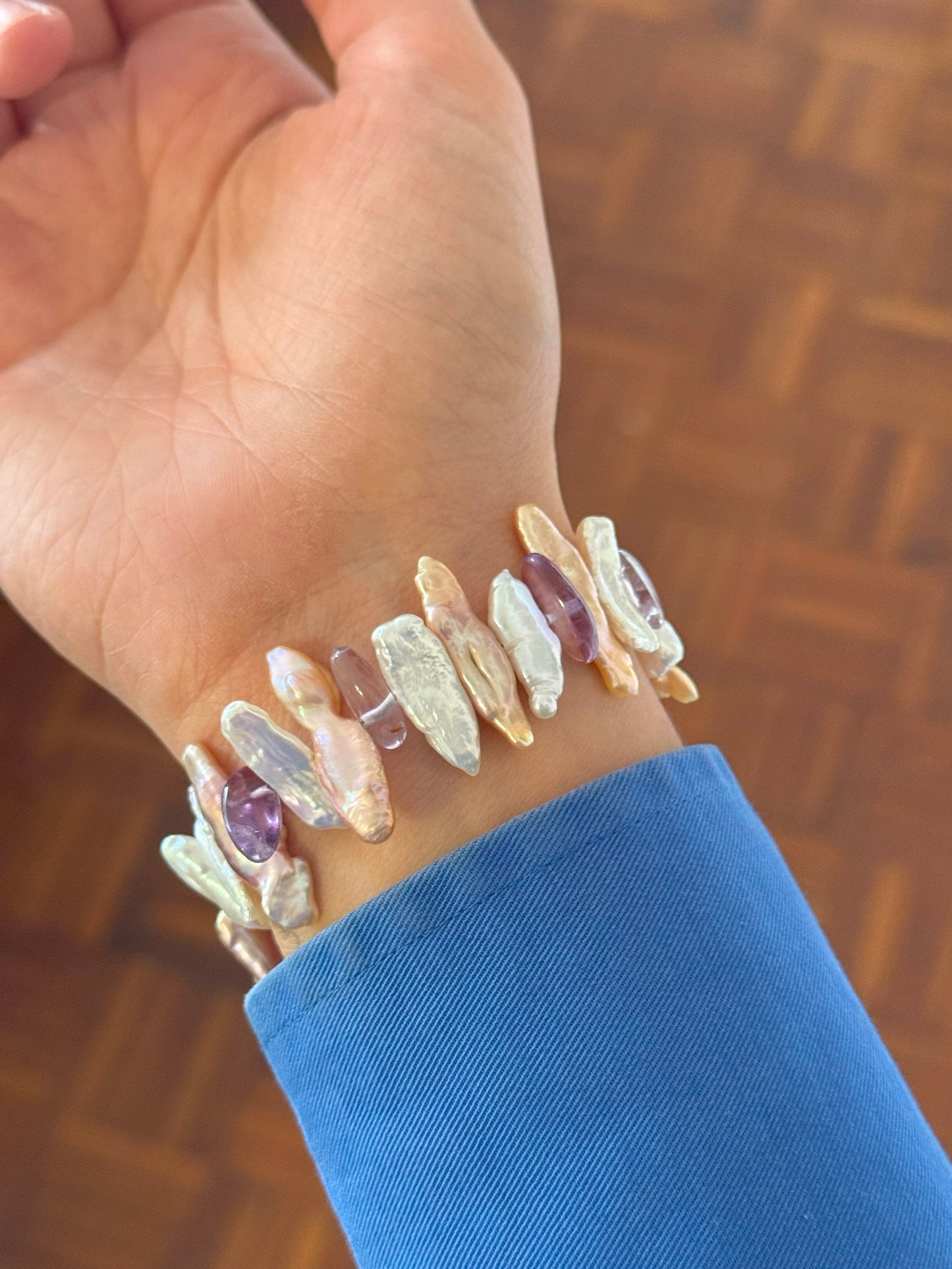 Pulsera mariposas color de rosa