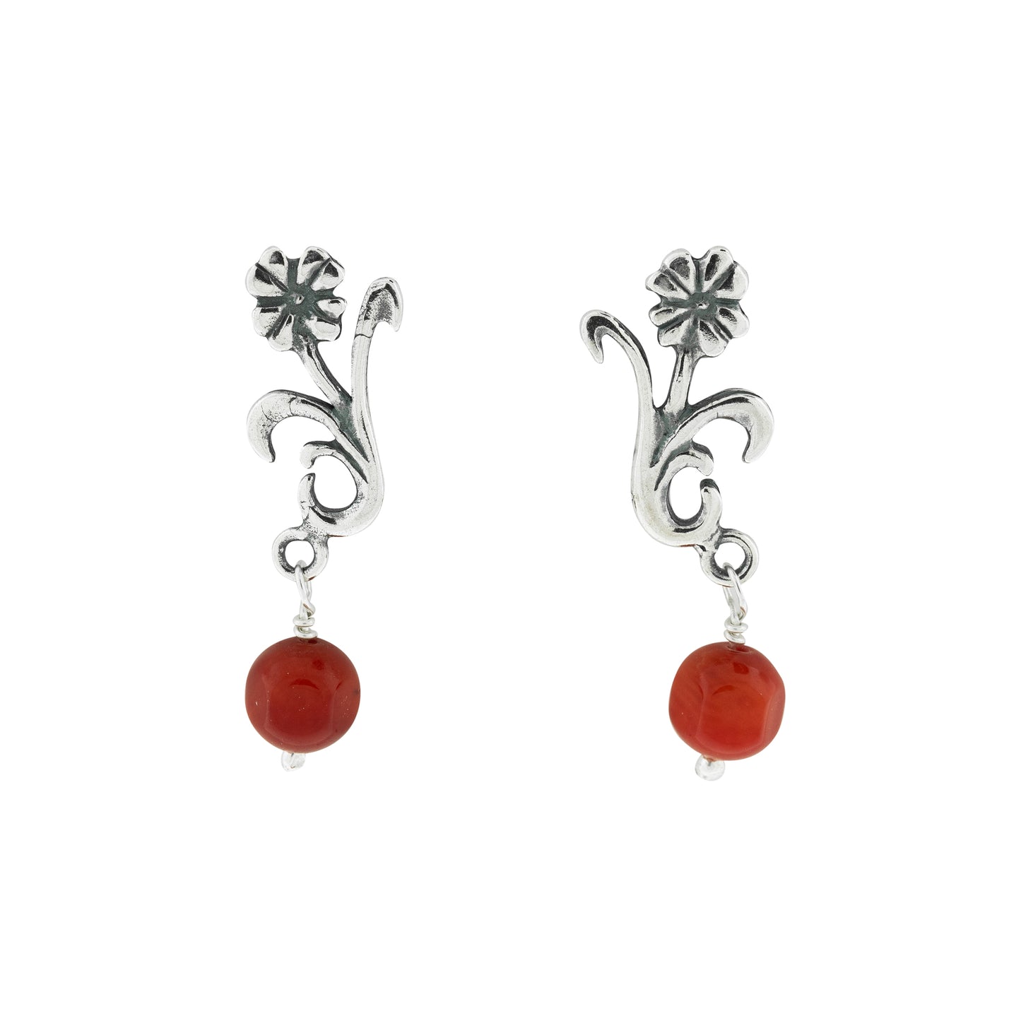 Aretes Flor Tallo