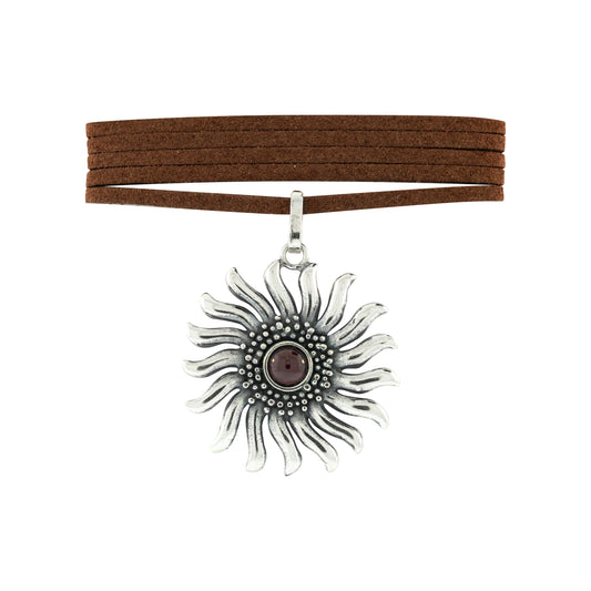 Dije flor sol grande