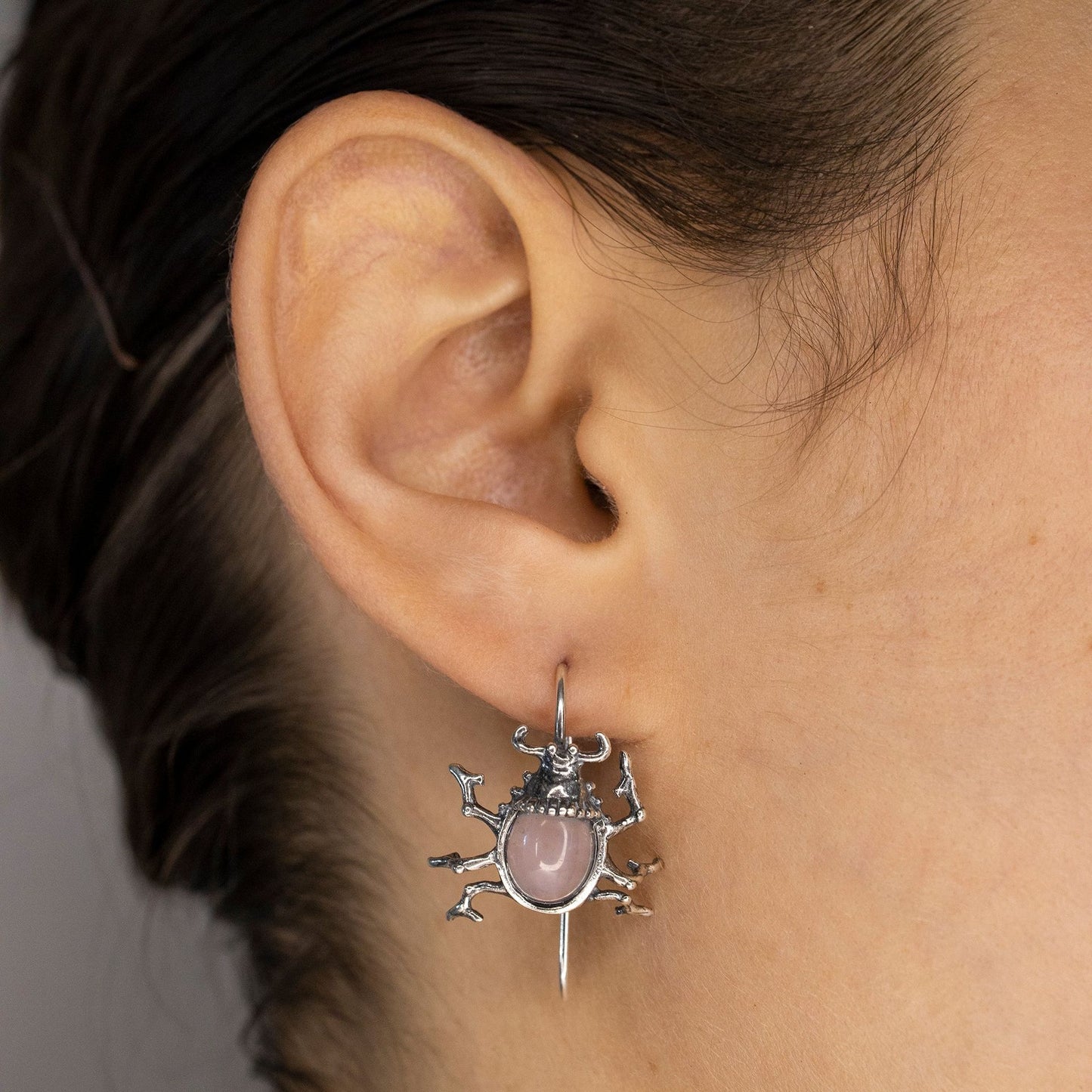 Aretes Escarabajo Oval - Citlali Joyas