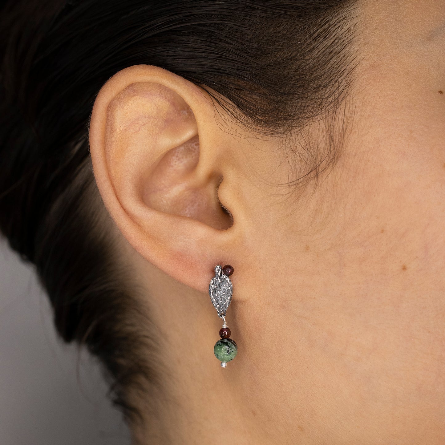 Aretes Nopales chicos - Citlali Joyas