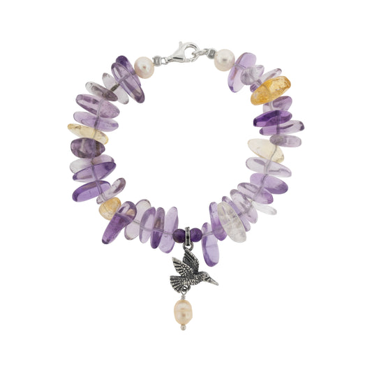 Pulsera colibrí en vuelo