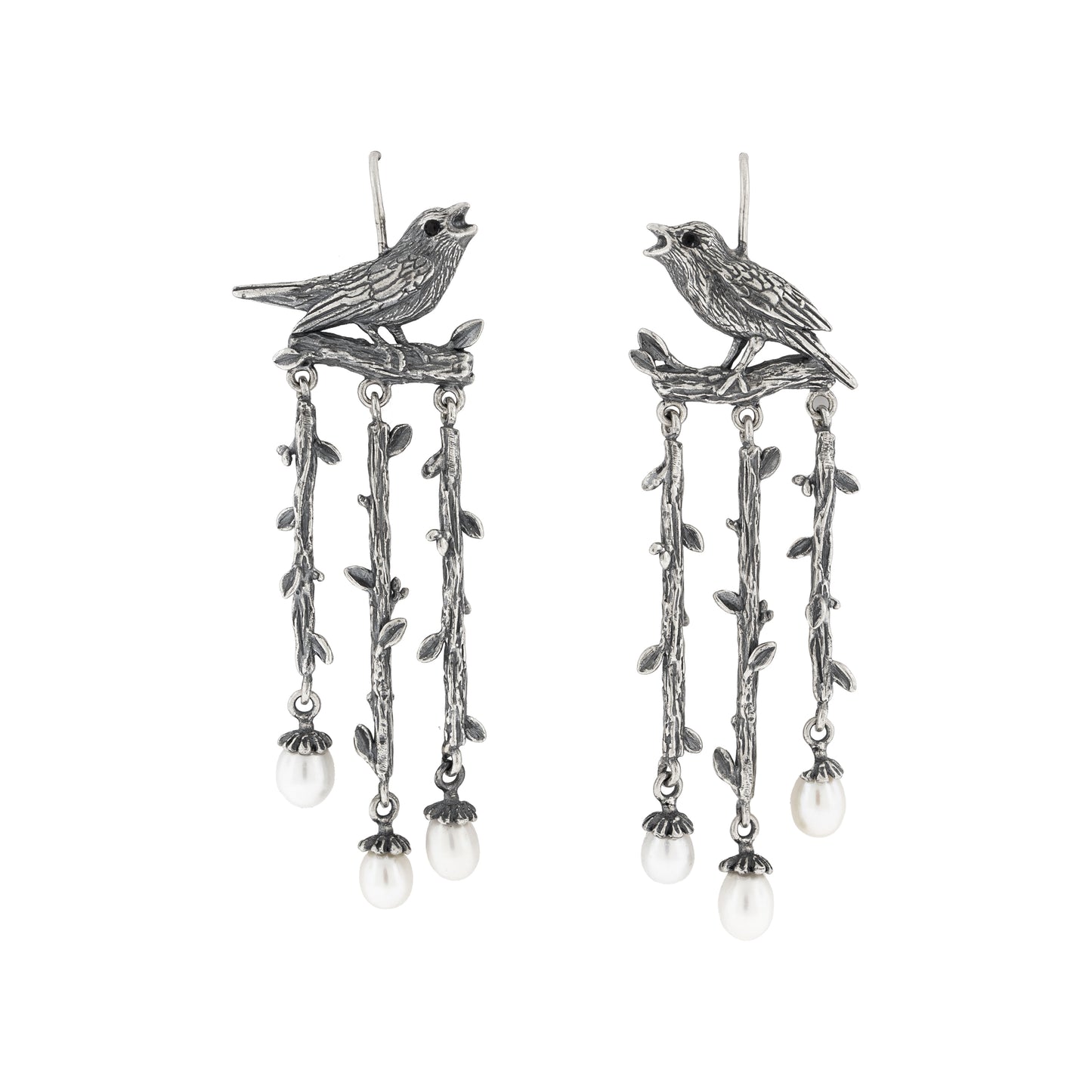 Aretes pájaros cantores