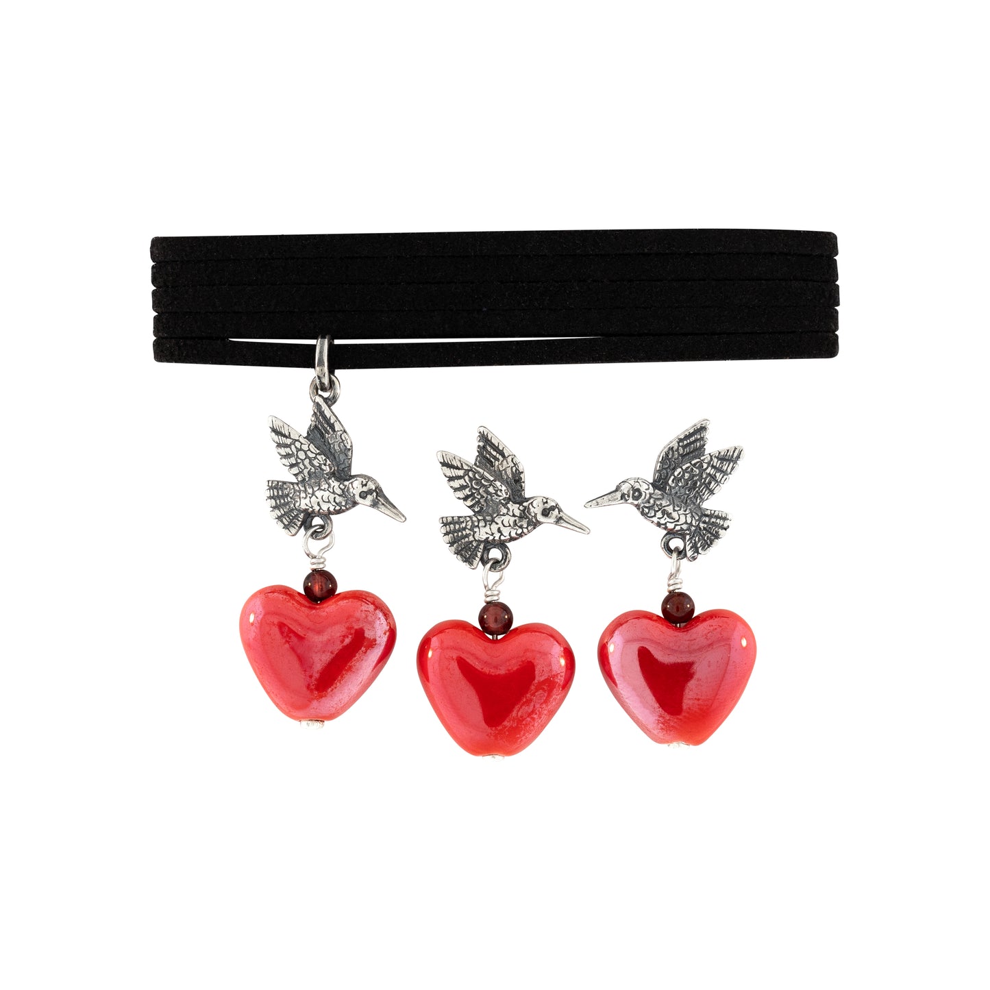 Juego colibríes de gran corazón