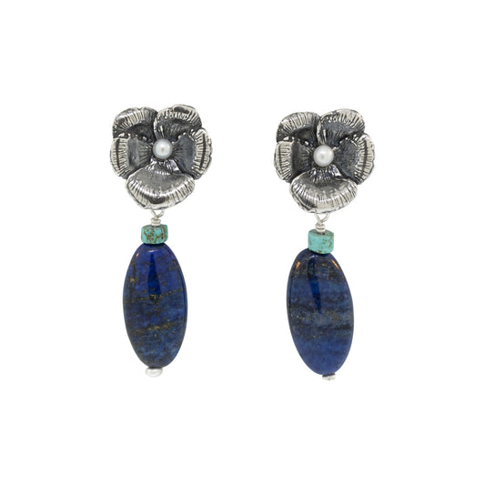 Aretes Flor del Pensamiento chicos