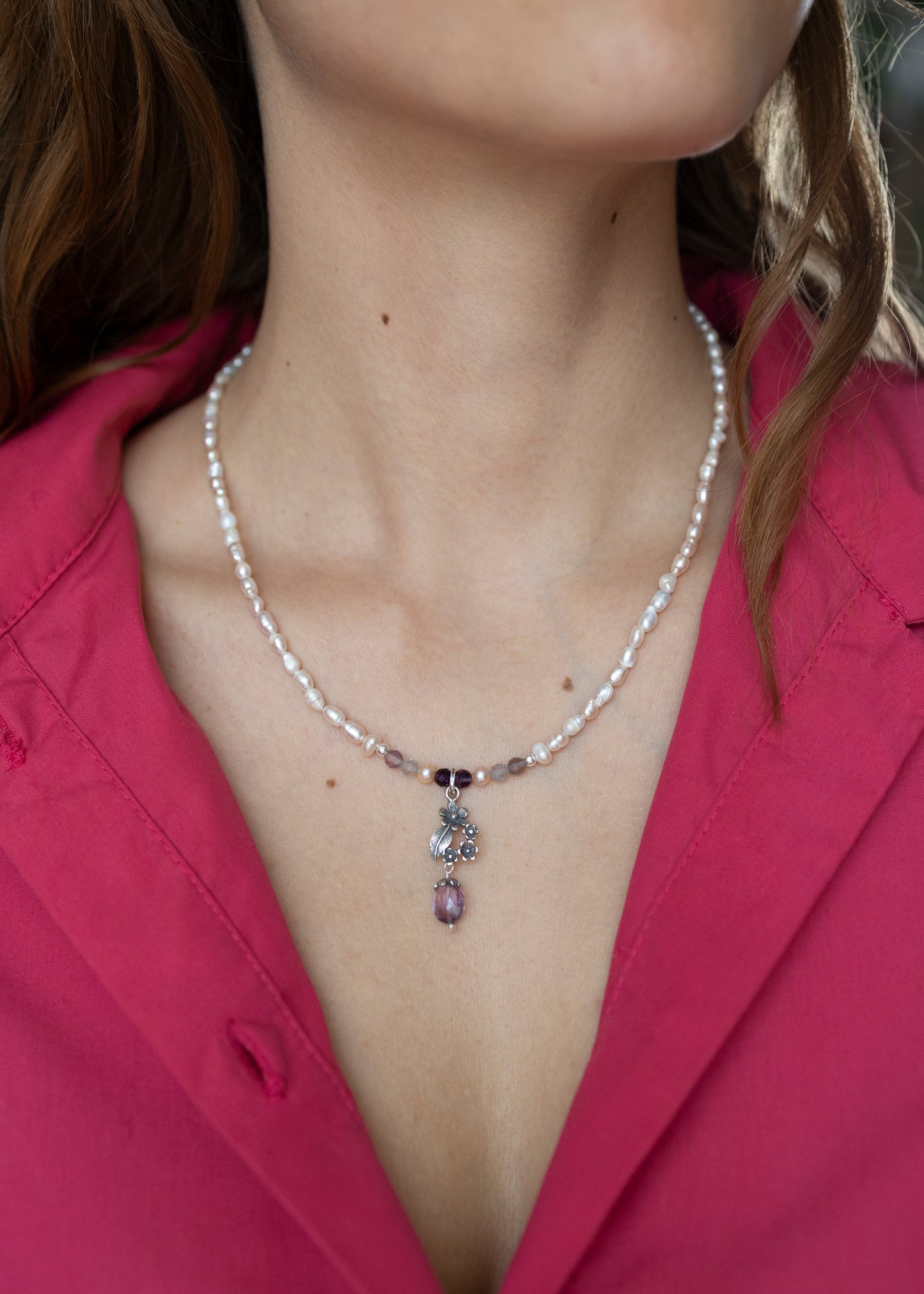 Collar corona de flores