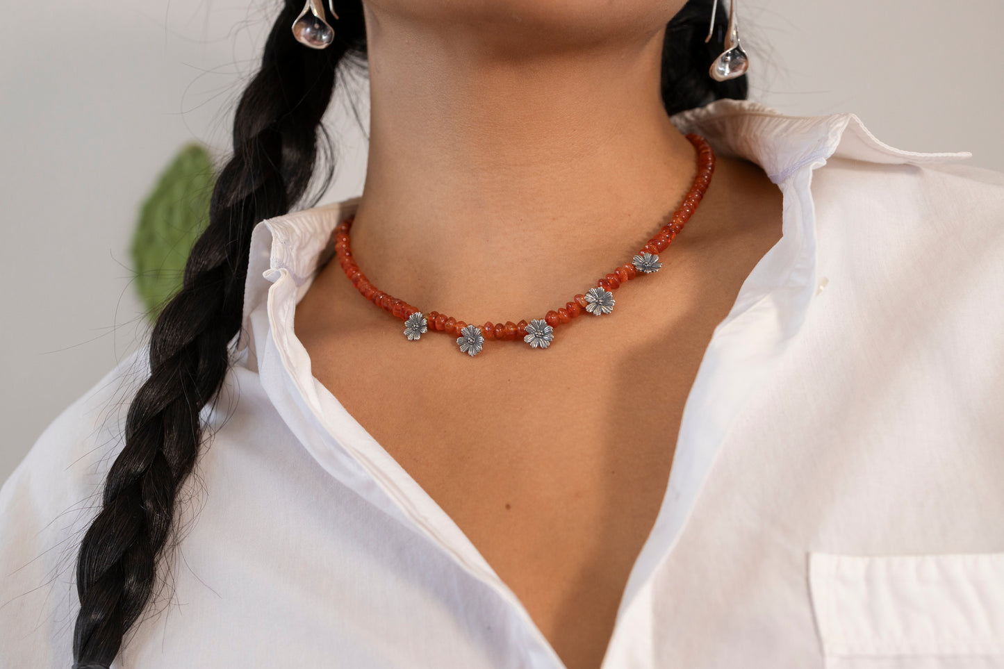 Collar margaritas coloridas