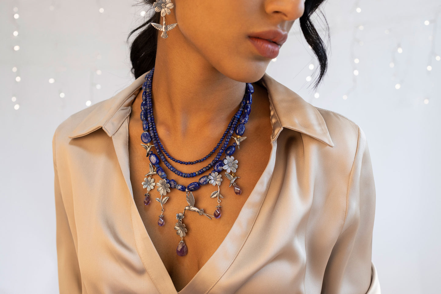 Collar danza de los colibríes