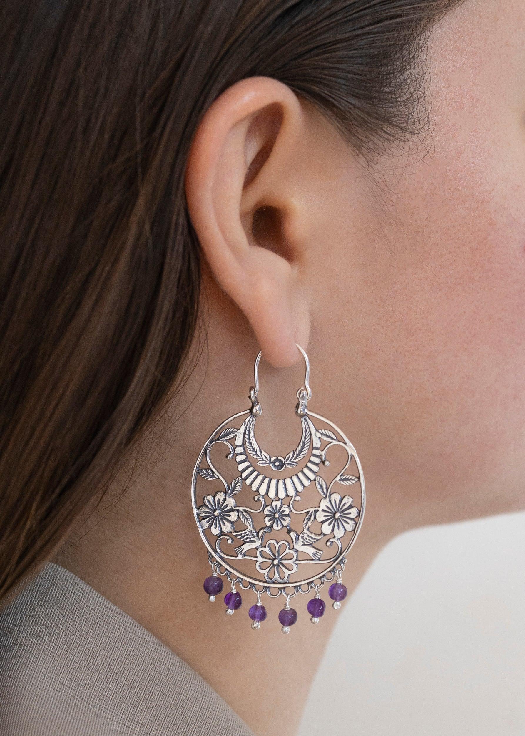 Arracadas Margaritas grandes - Citlali Joyas