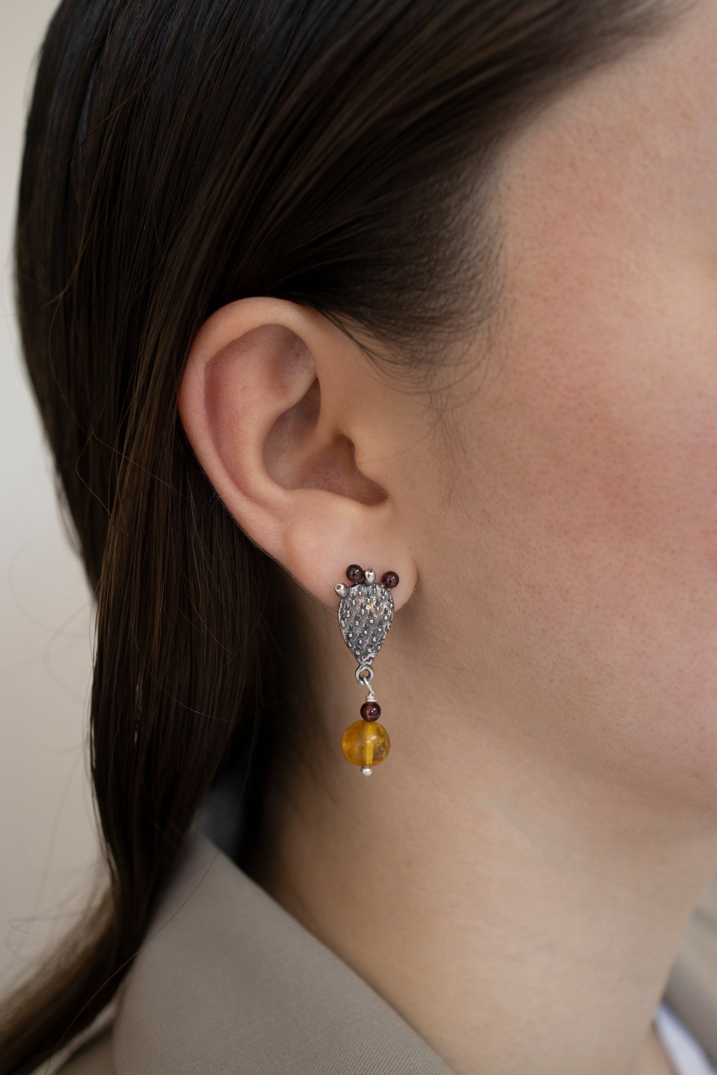 Aretes de Nopal medianos - Citlali Joyas
