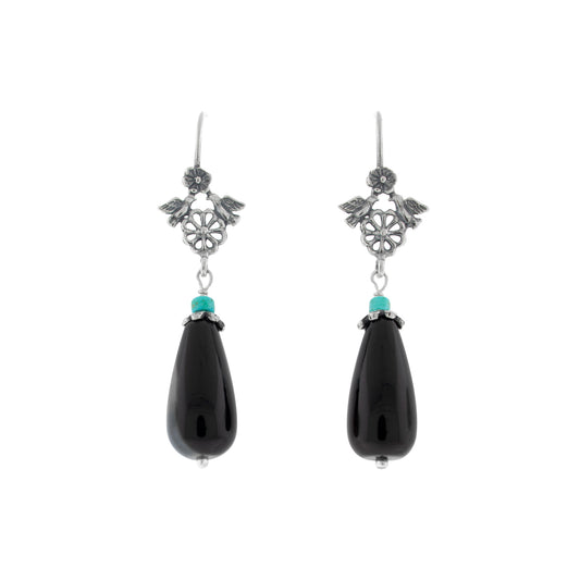 Aretes Margarita con Pajaritos - Citlali Joyas