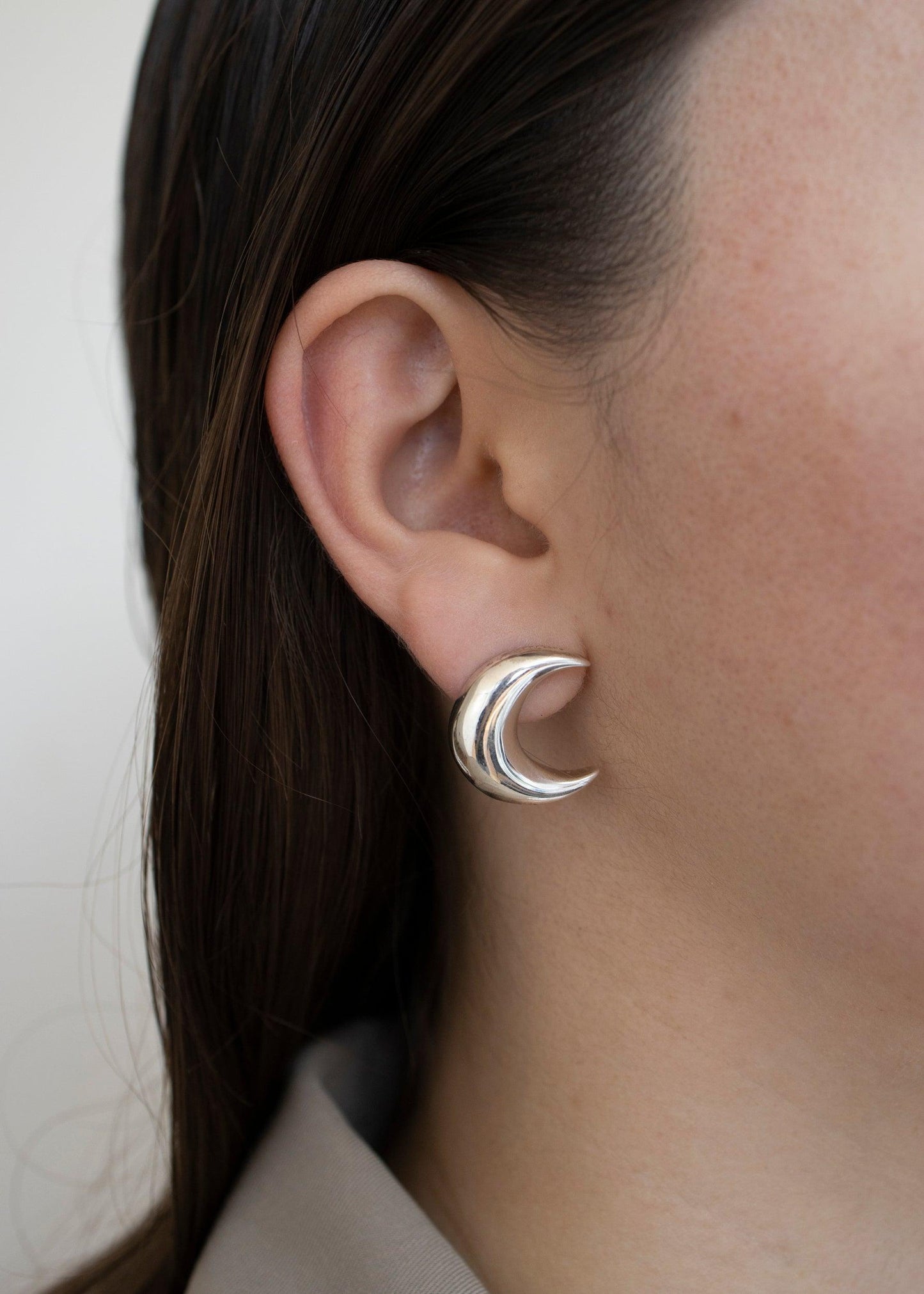 Aretes Luna Creciente - Citlali Joyas