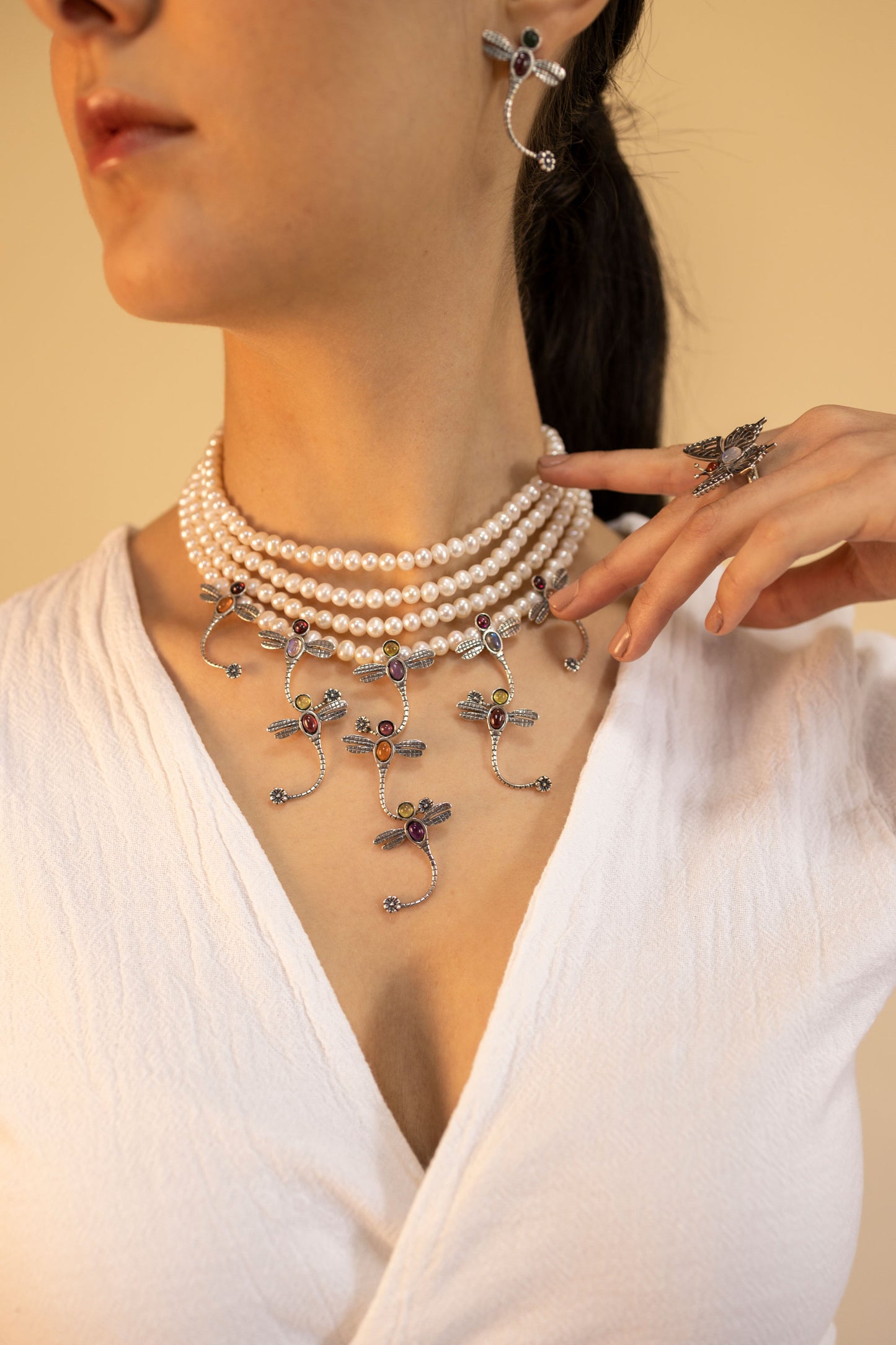 Collar libélulas enamoradas