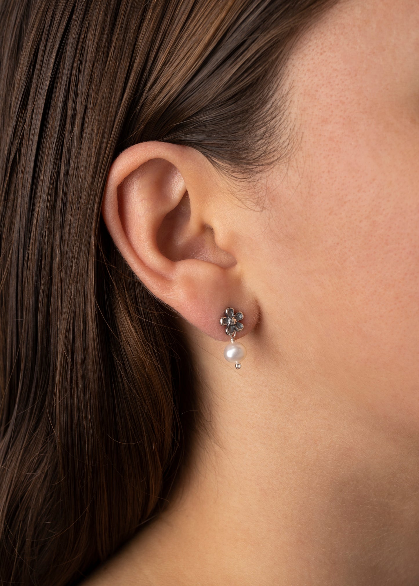 Aretes Flor Sencilla - Citlali Joyas