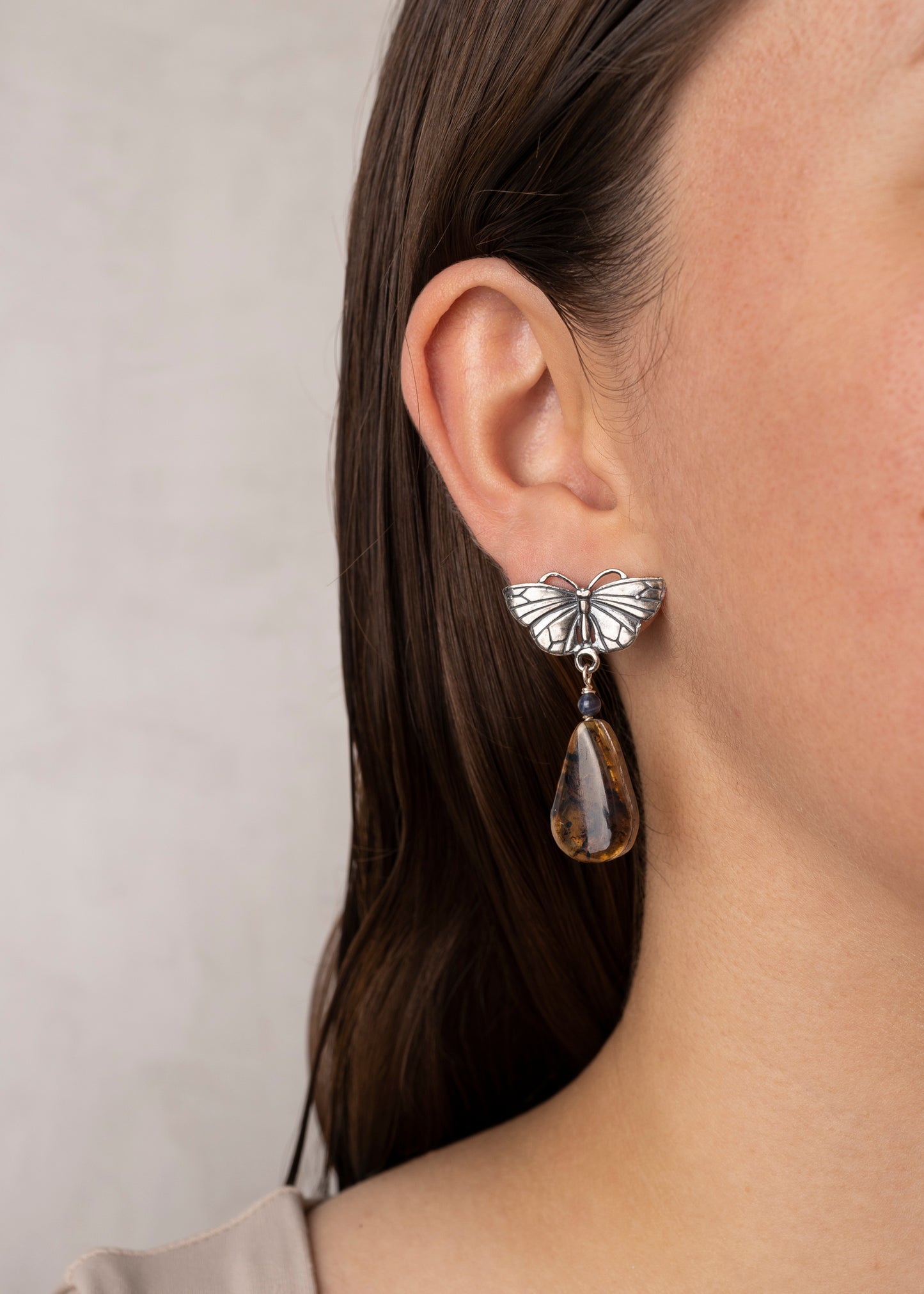 Aretes Mariposa Ámbar - Citlali Joyas