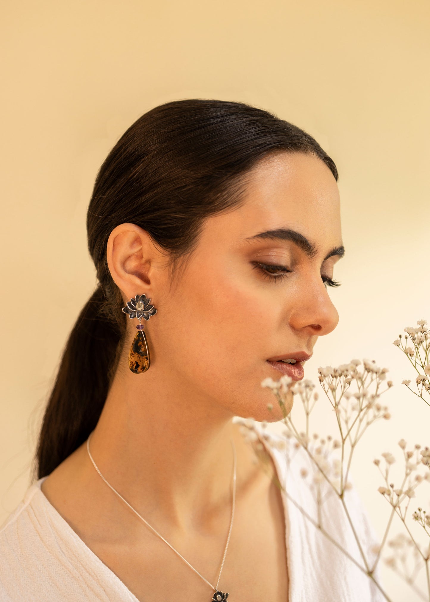 Aretes Flor de Loto medianos