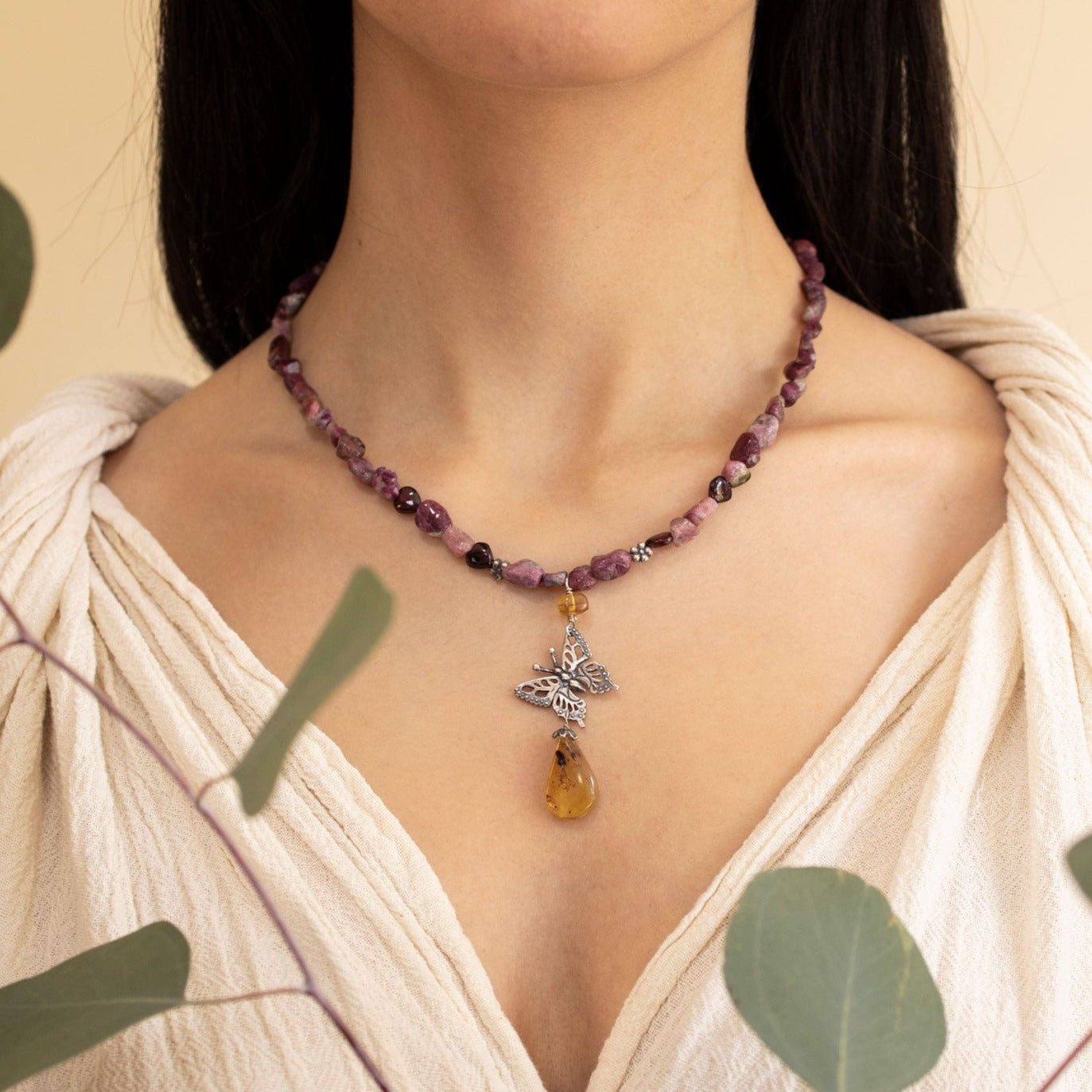 Collar Mariposa Monarca