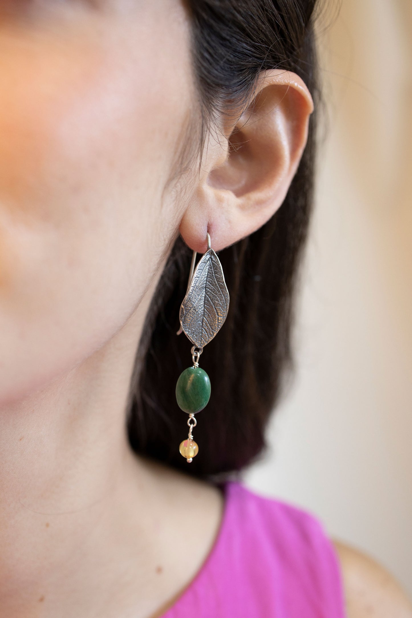 Aretes Hoja Mediana