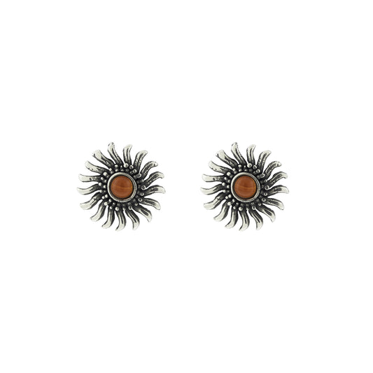 Aretes Flor Sol - Citlali Joyas