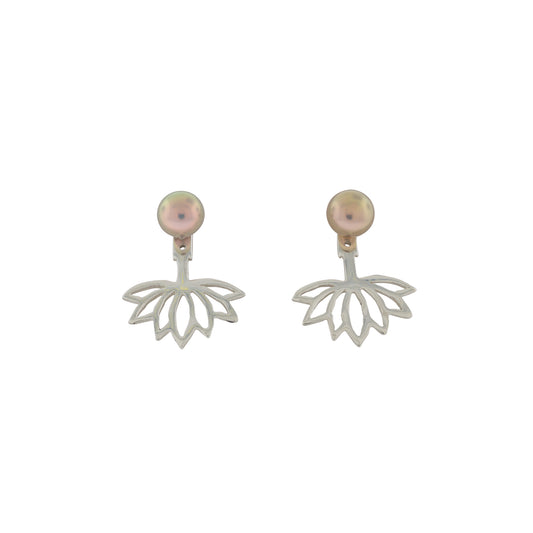 Aretes Earjacket Flor de Loto