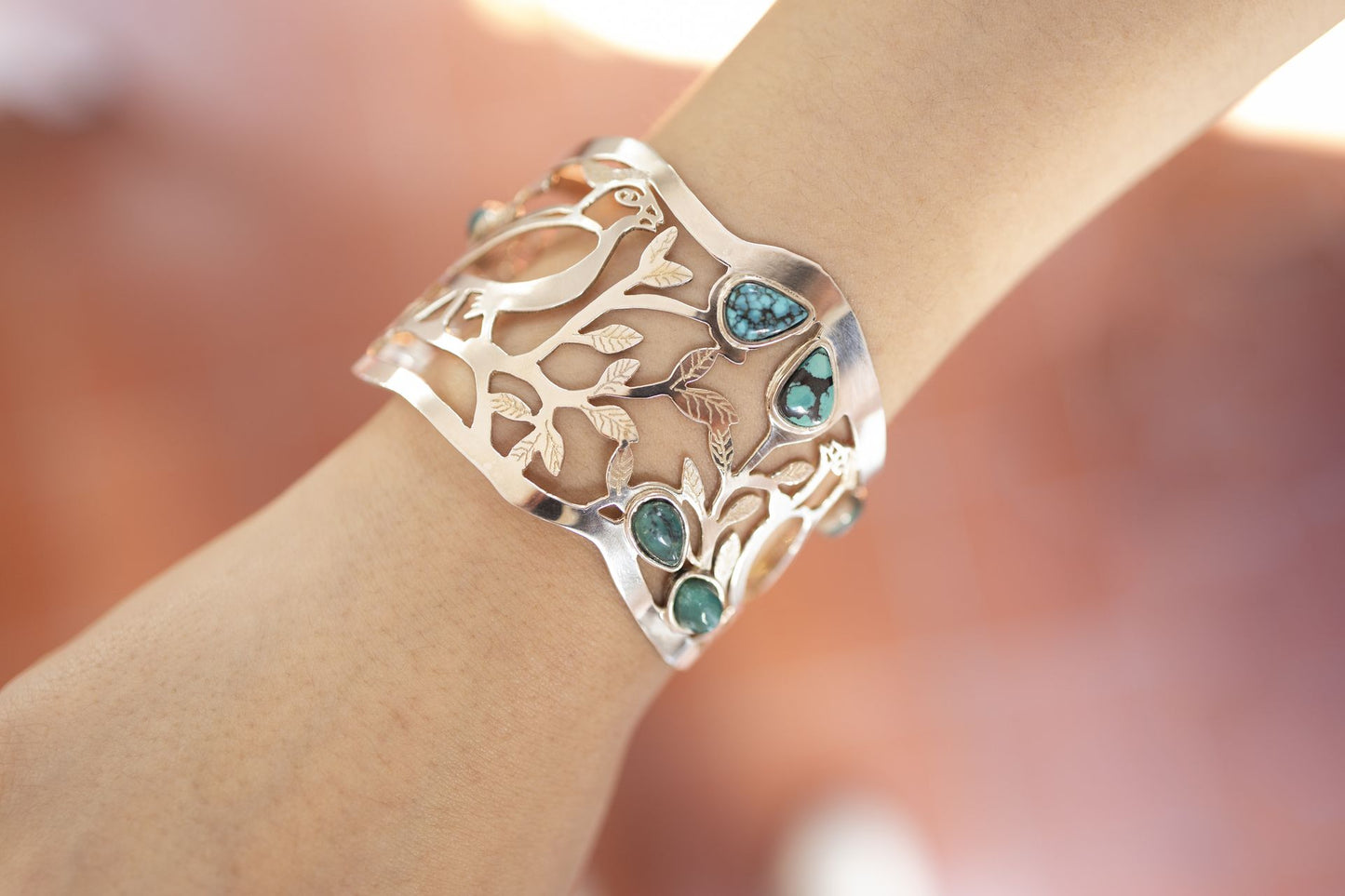 Brazalete aves y flores
