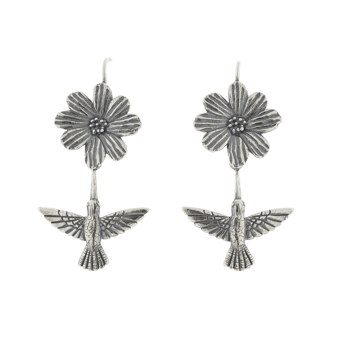 Aretes Colibríes en Vuelo