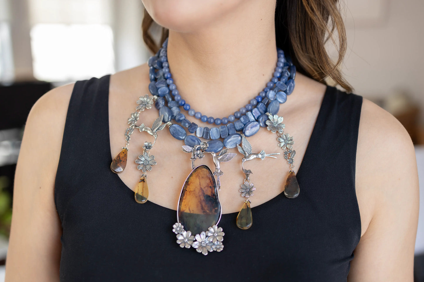 Collar maravilla de colibríes