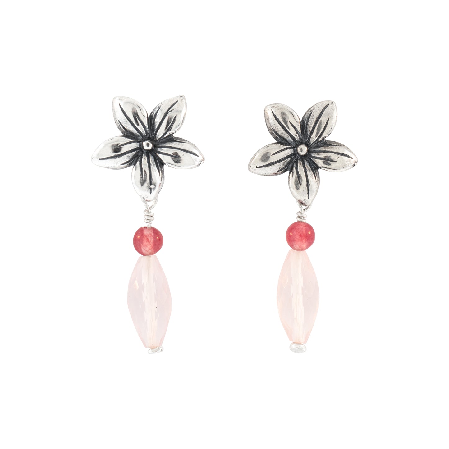 Aretes Jazmín con cuarzo