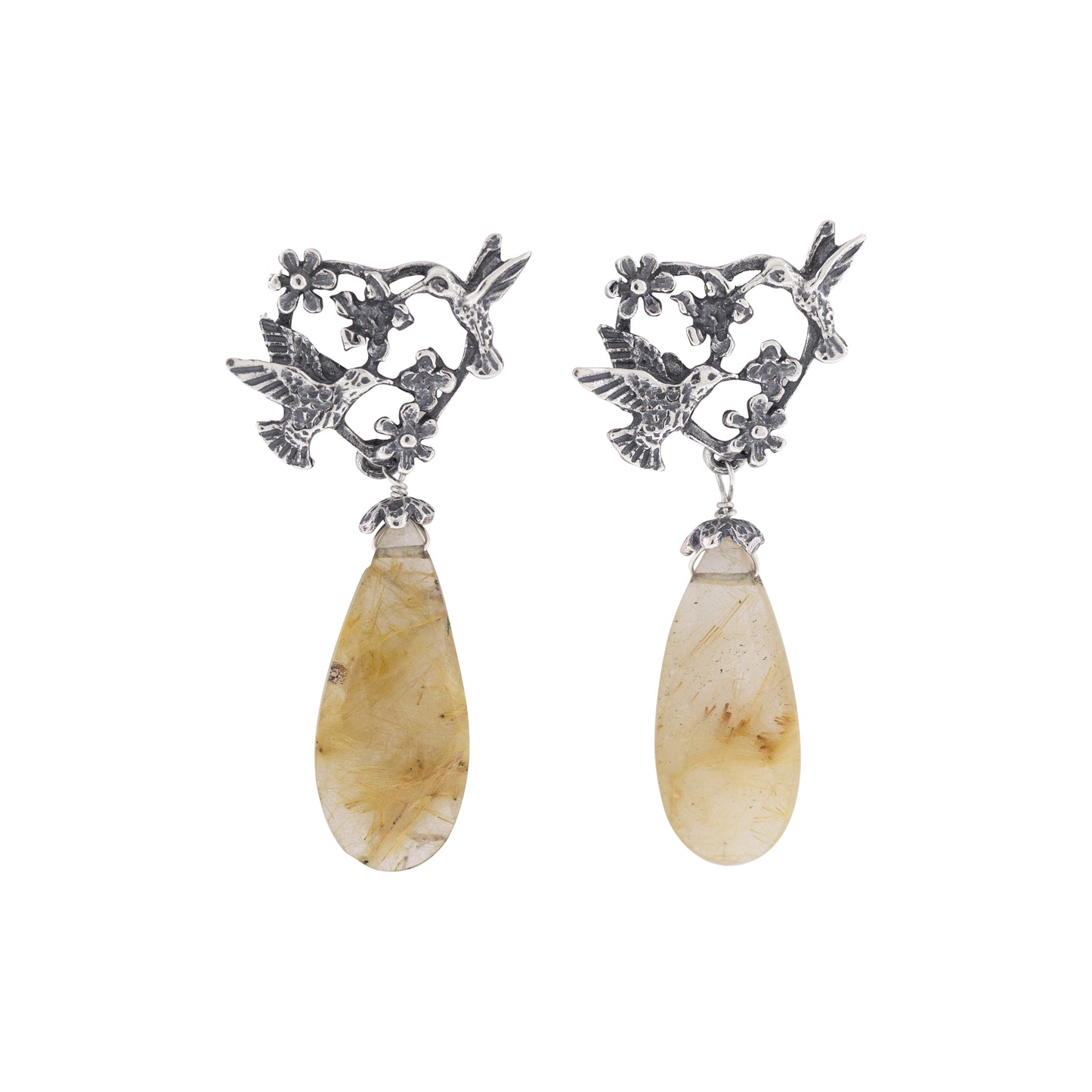 Aretes Colibríes Enamorados