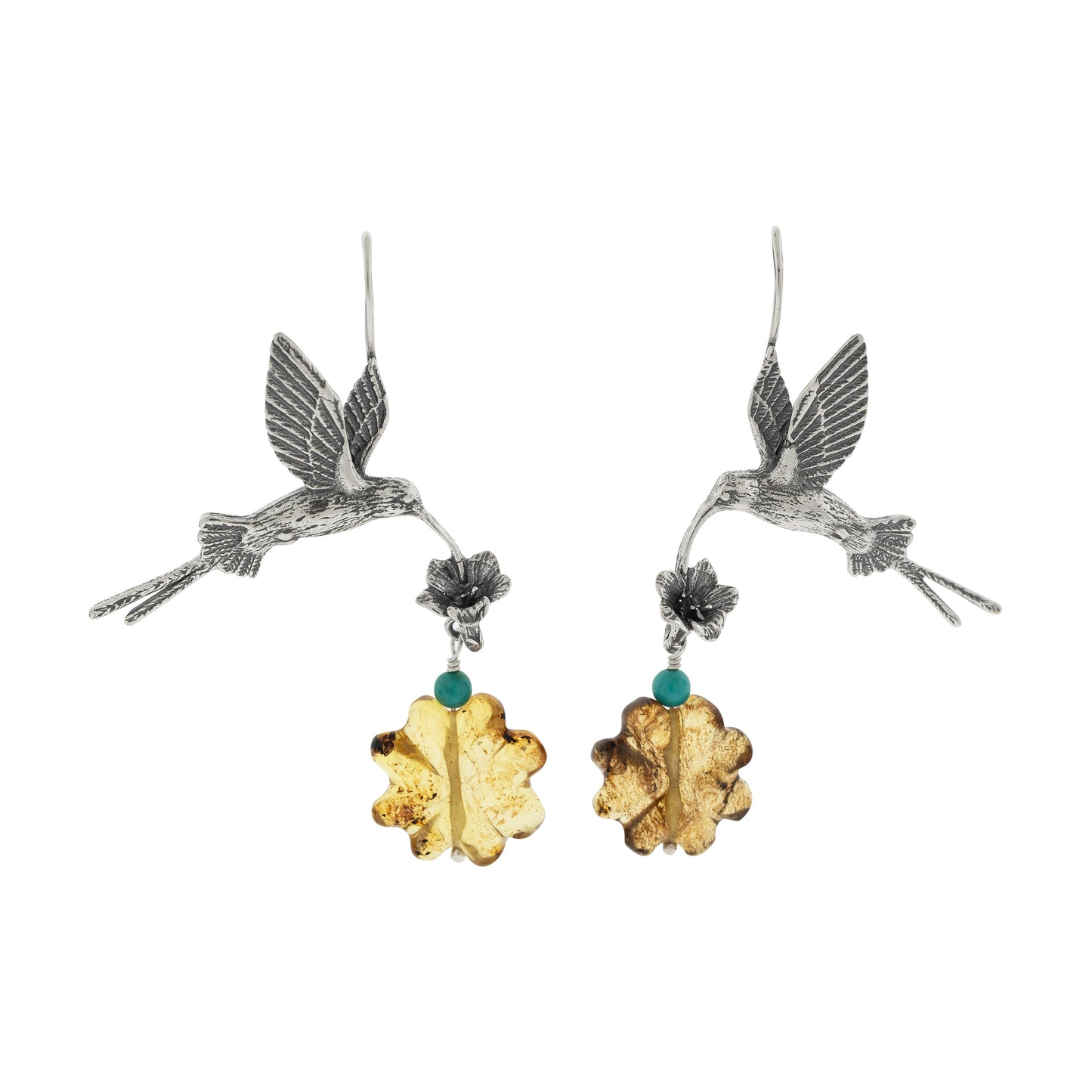 Aretes Colibríes Cola Larga grandes