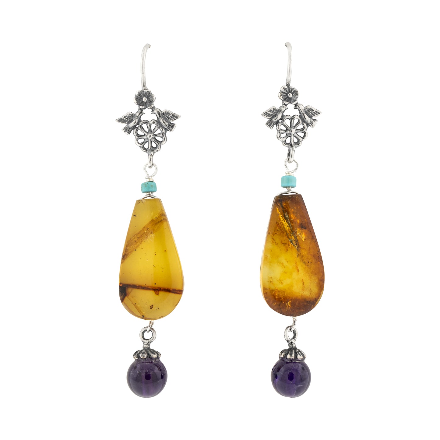 Aretes gotas de miel
