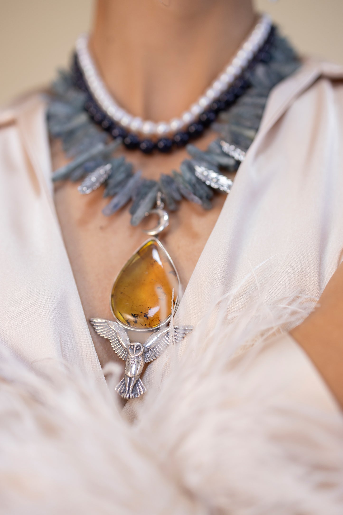 Collar lechuza valiente
