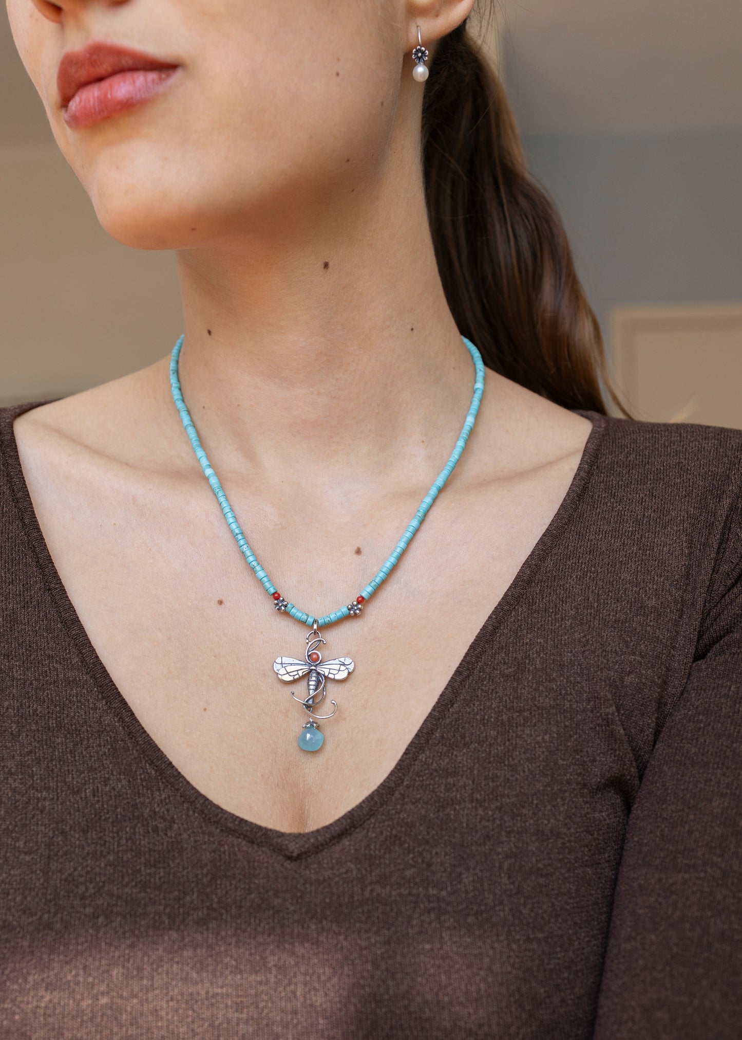Collar Libelula Hoja