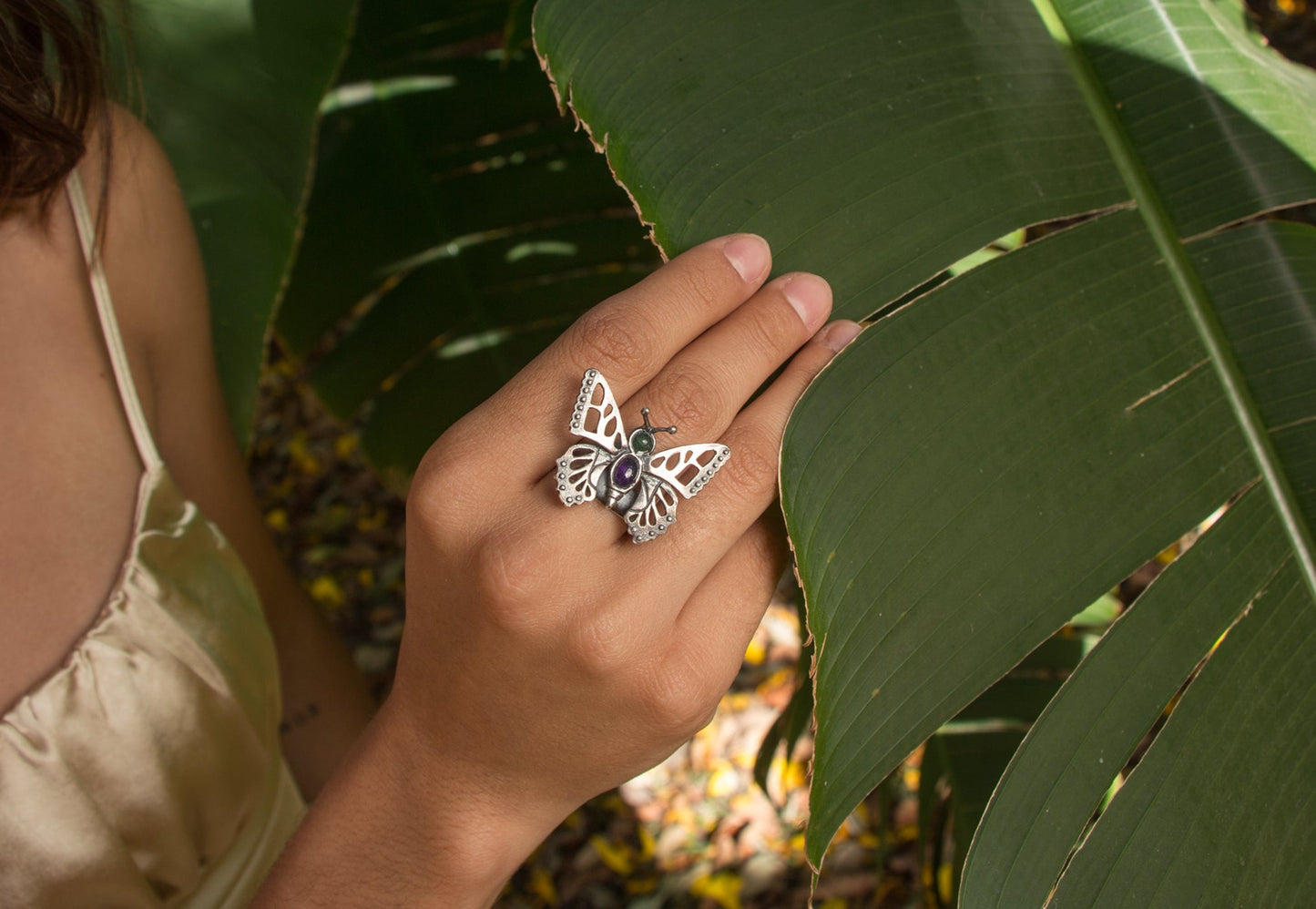 Anillo Mariposa Monarca - Citlali Joyas