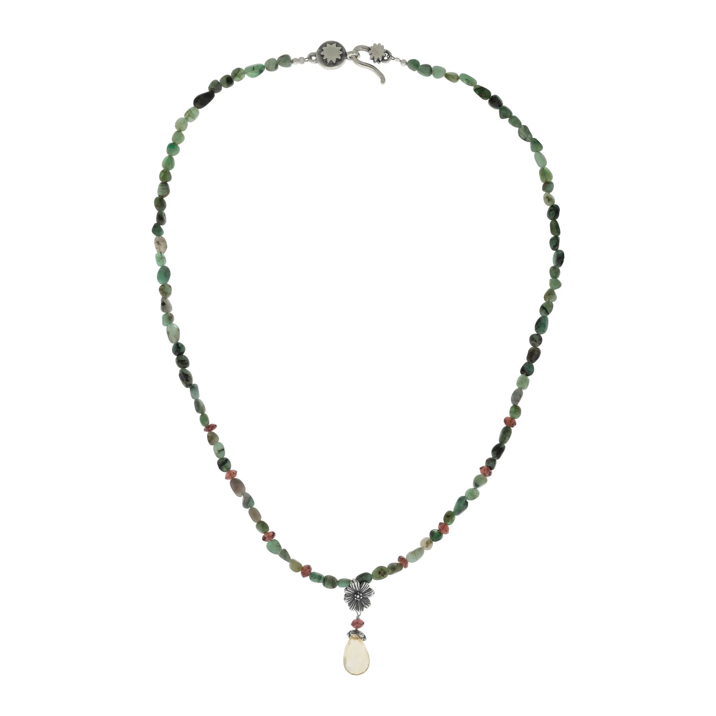 Collar flor esmeralda