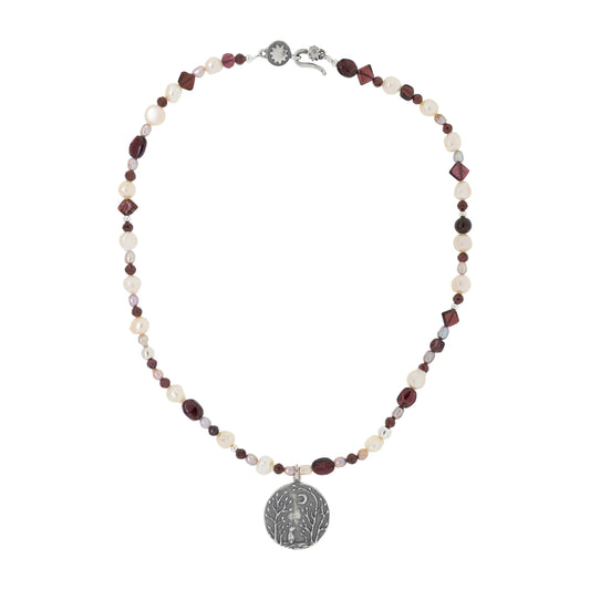 Collar conejito espejo de luna