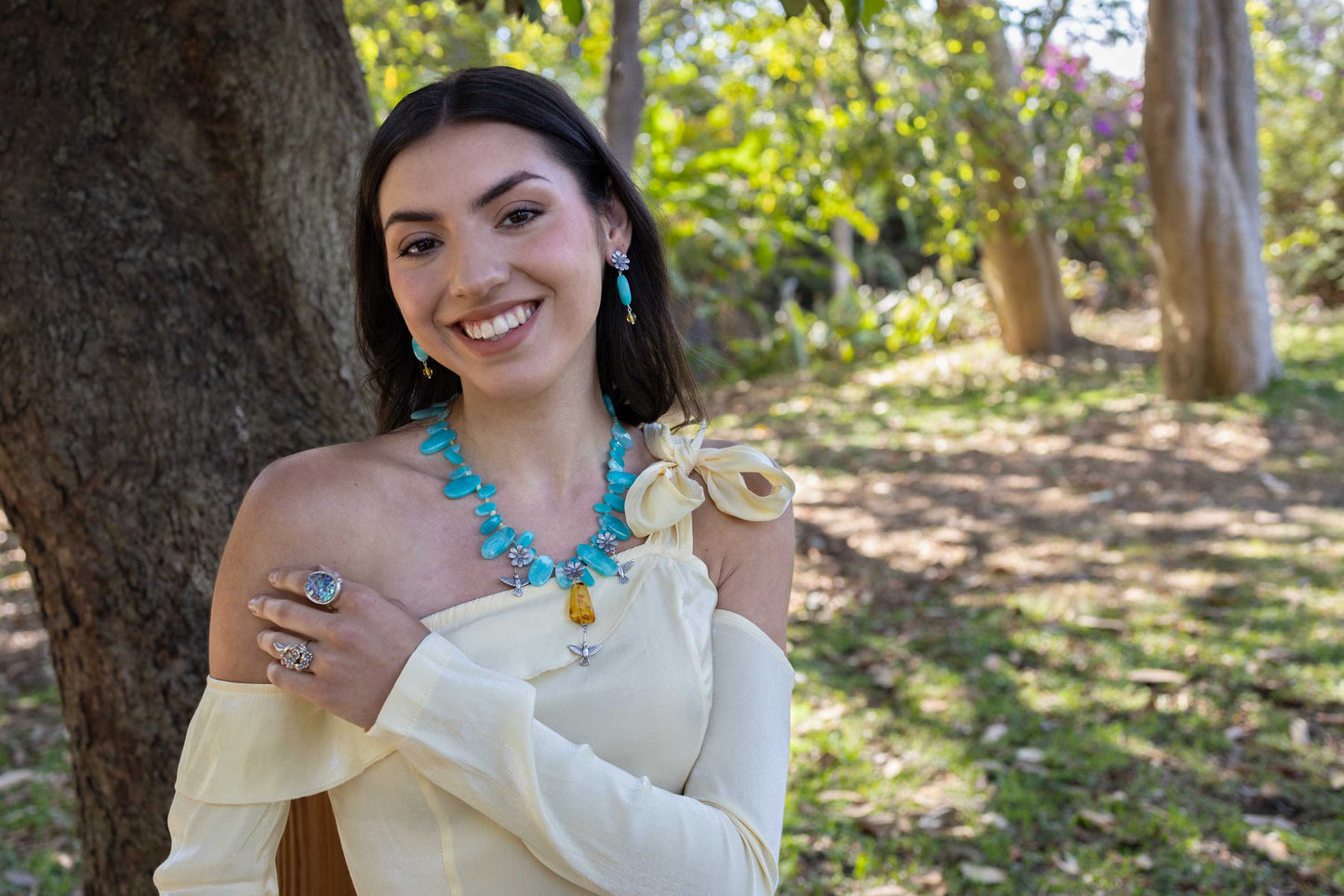 Aretes margaritas primaverales