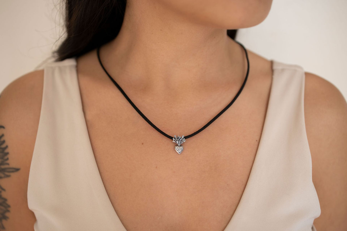 Dije corazón de nopal