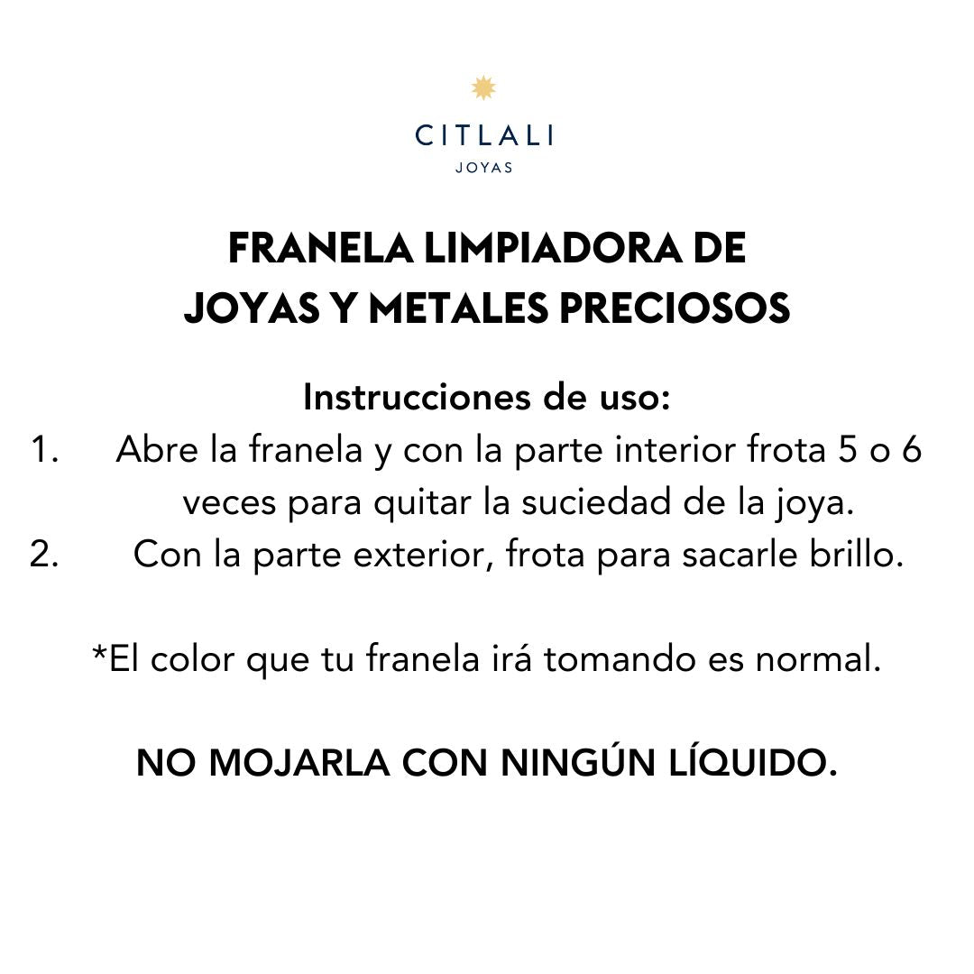 Franela para limpieza de joyas