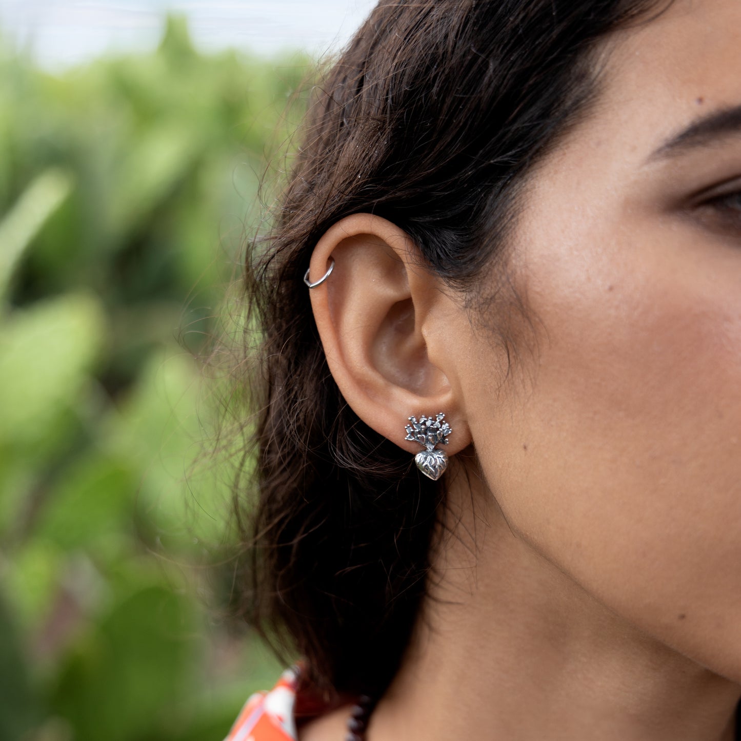 Broqueles Corazón de Nopal Chicos - Citlali Joyas