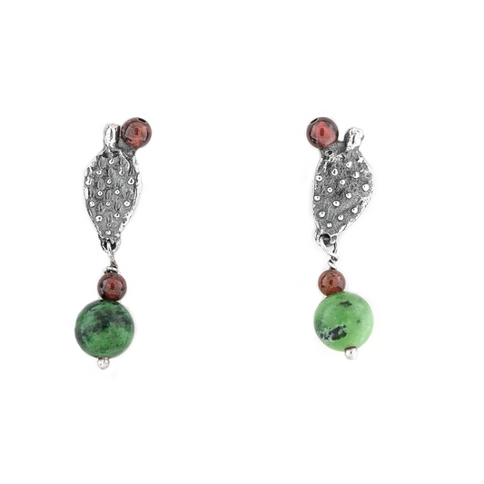 Aretes Nopales chicos - Citlali Joyas