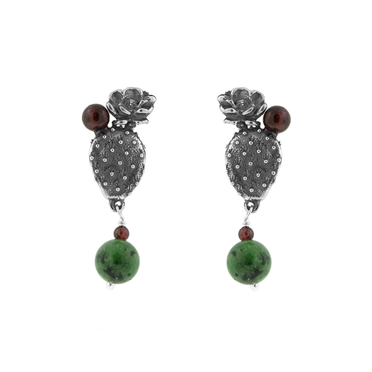 Aretes Flor de Nopal - Citlali Joyas