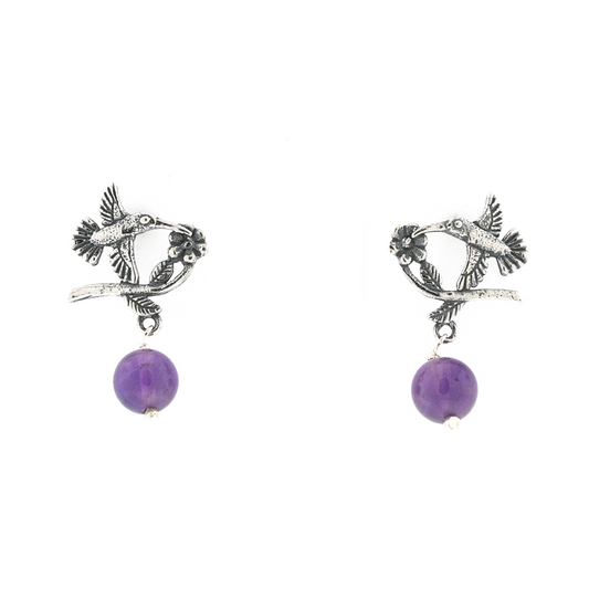 Aretes Colibrí Picaflor chicos - Citlali Joyas