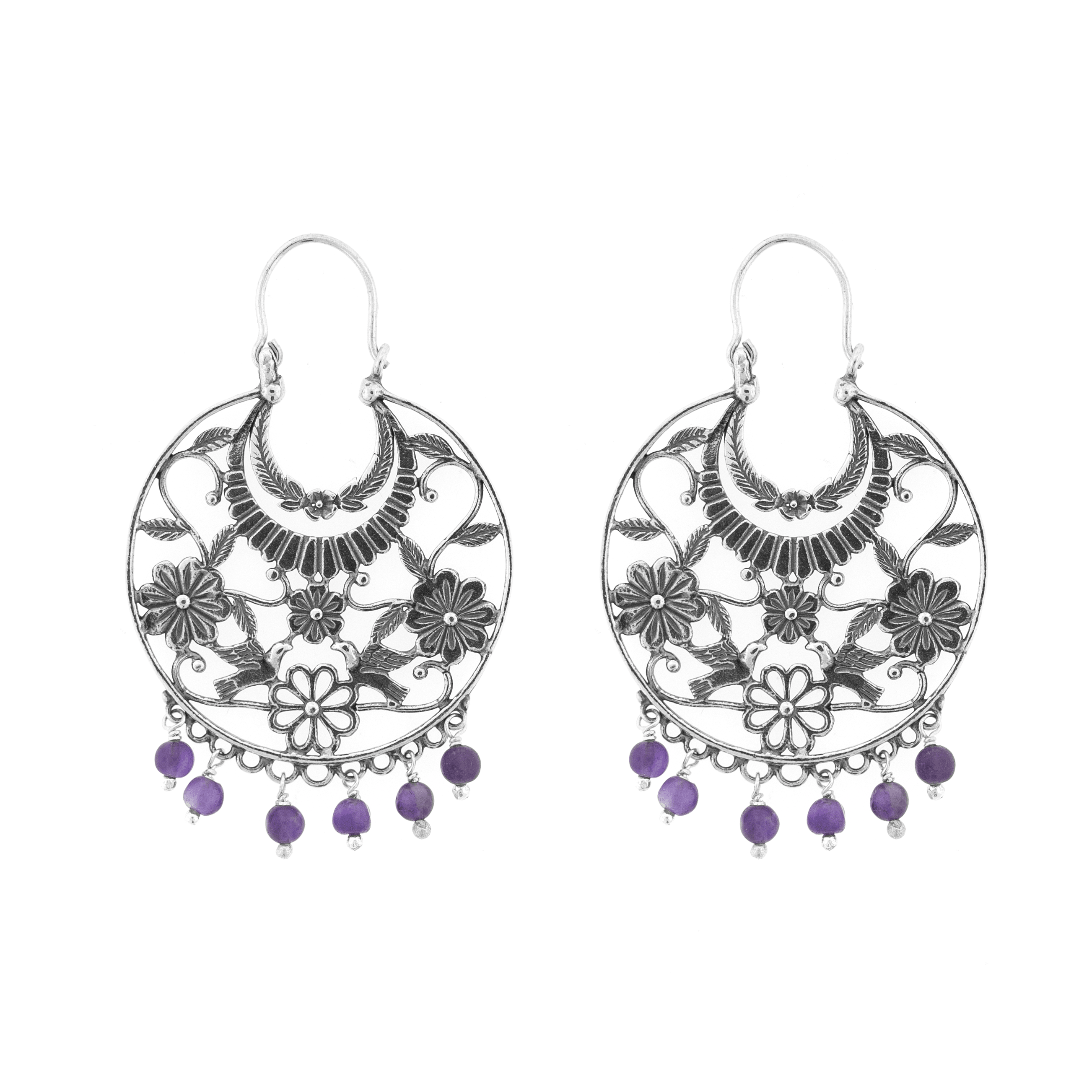 Arracadas Margaritas grandes - Citlali Joyas