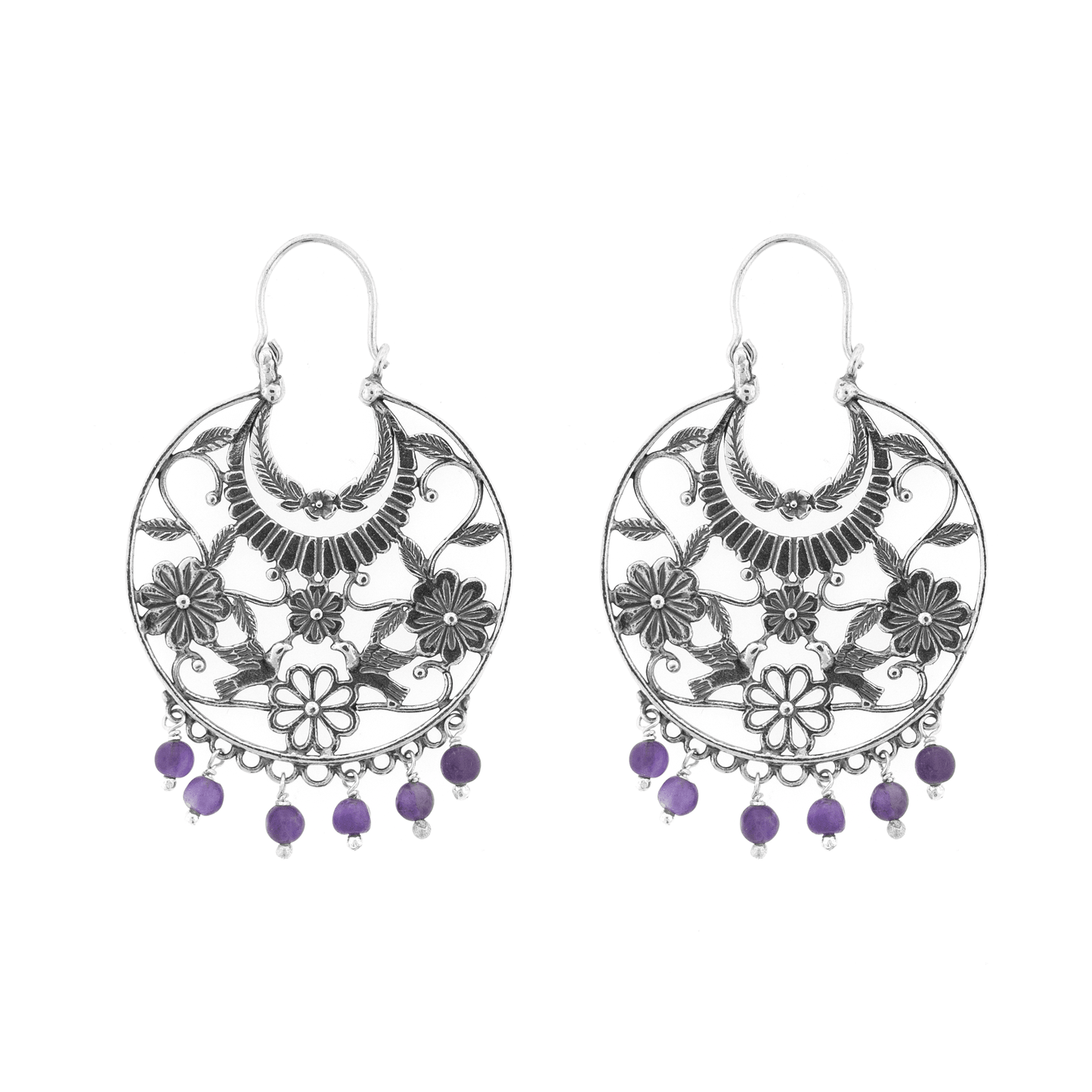 Arracadas Margaritas grandes - Citlali Joyas