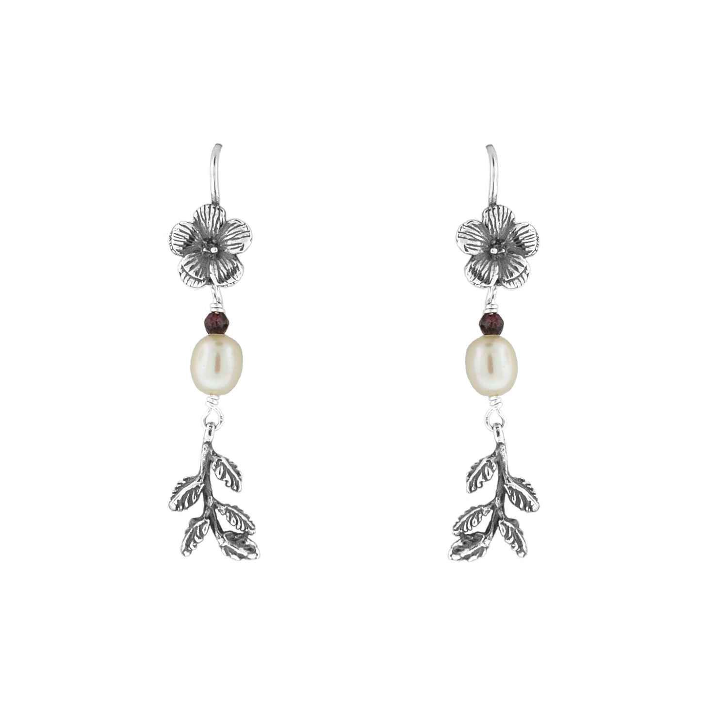 Aretes Flor Armonía Hojas