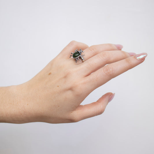 Anillo Escarabajo oval - Citlali Joyas