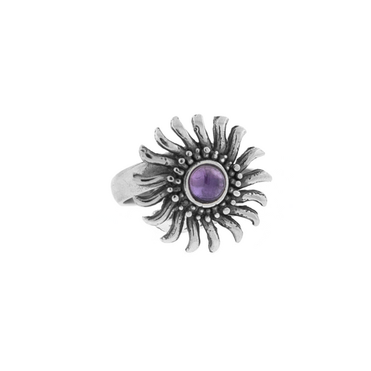 Anillo Flor Sol chico - Citlali Joyas