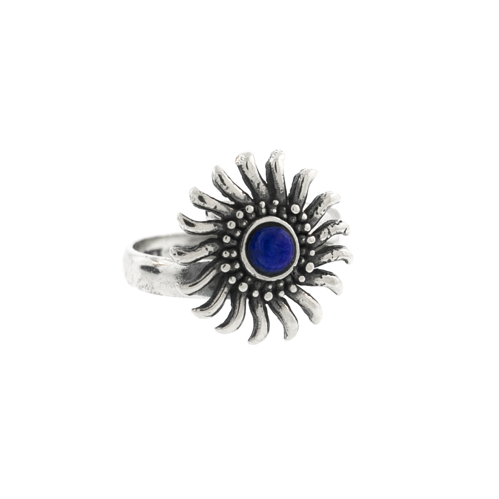 Anillo Flor Sol chico - Citlali Joyas